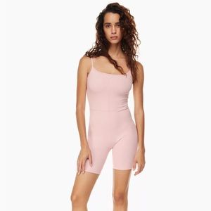 Aritzia Wilfred Free Divinity Romper 7” Large Poetic Pink NWT